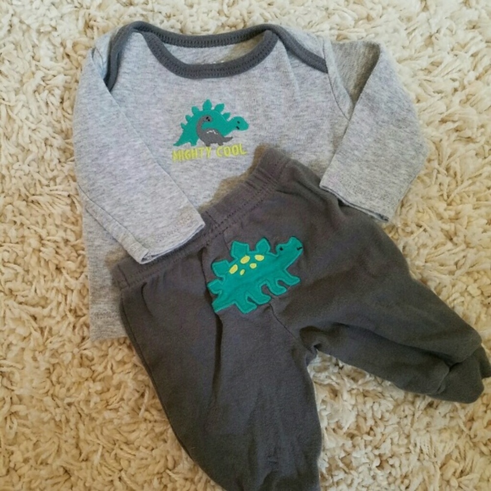 Newborn NB Boys Outfit Long Sleeve Onsie Pants
